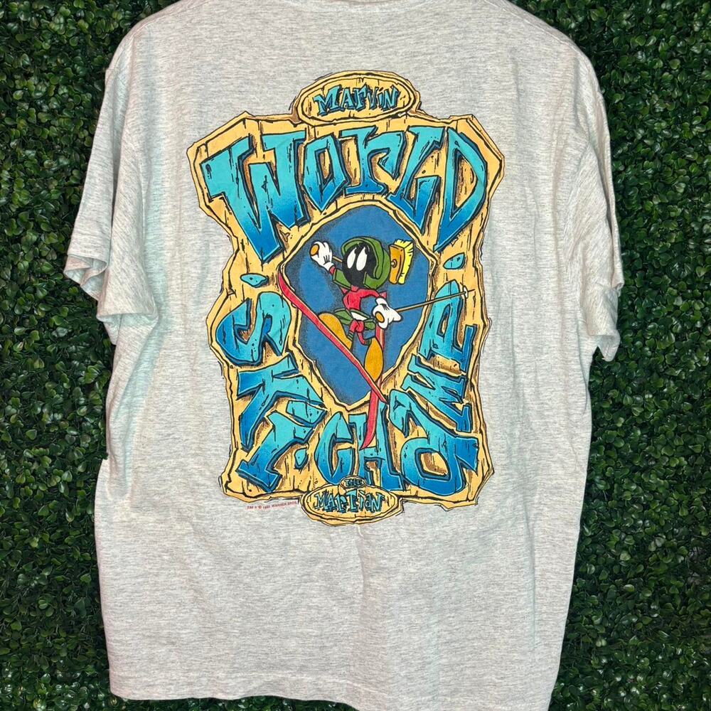 Vintage 90s Looney Tunes Marvin The Martian Tee Size XL